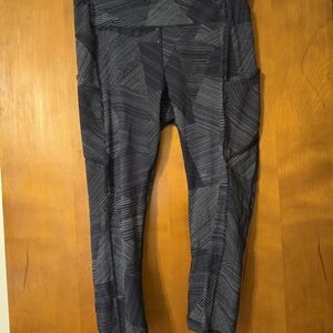 Lululemon Speed Up Crop Leggings Etch Hail Midnight Navy Size 10